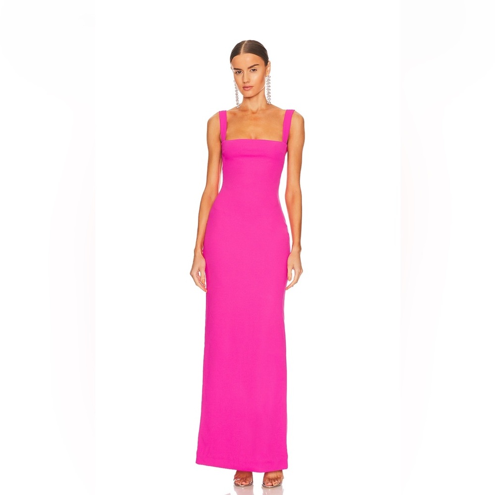 Solace London Joni Maxi Dress in Magenta